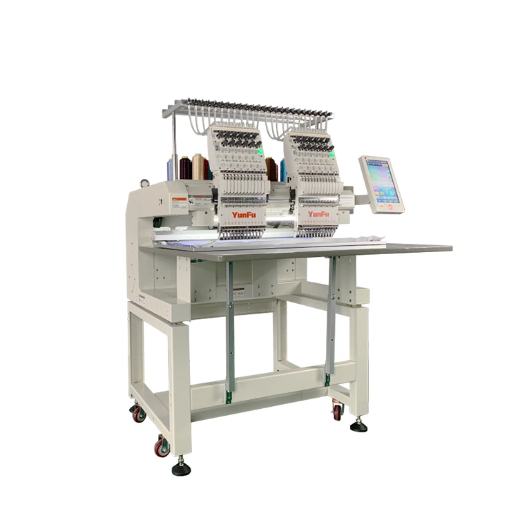 เครื่องปักพื้นที่ทำงาน 320 * 360 มม. 2 หัว